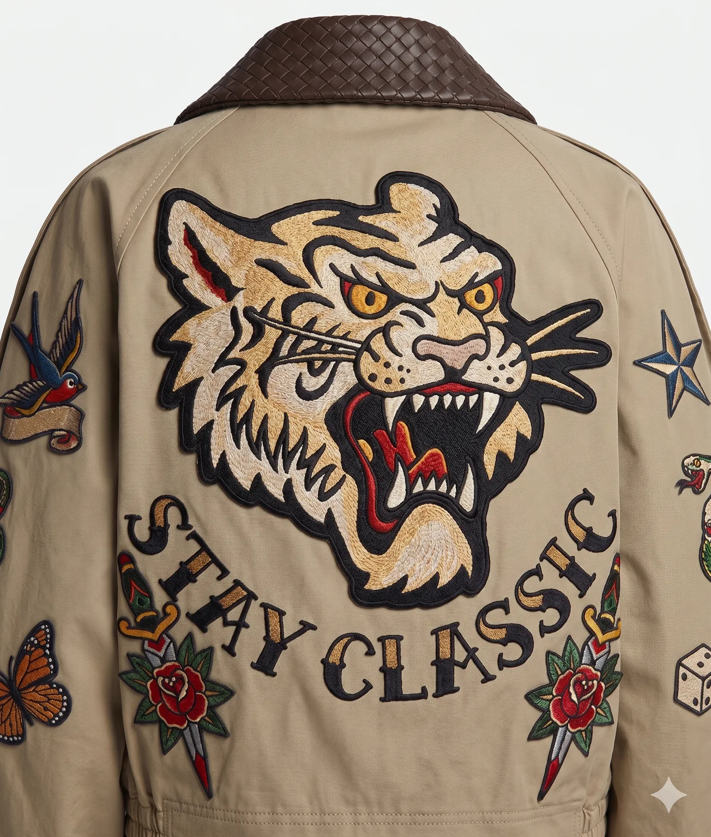 Jaqueta Patchwork Stay Classic — detalhe